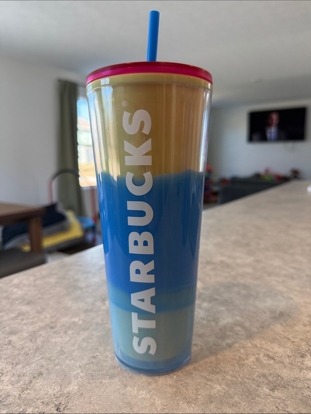 Starbucks 24oz 2023 spring blue wave color changing Tumbler